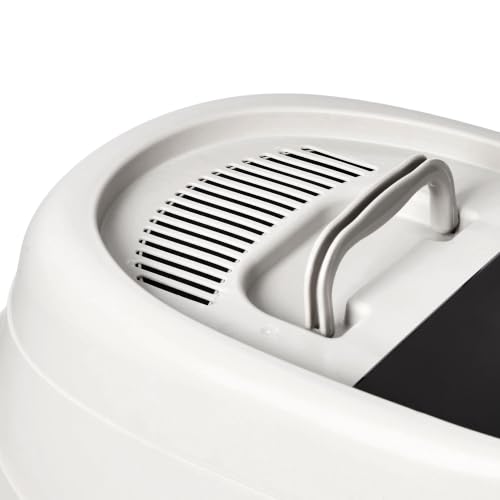 No Mess Hooded Enclosed Cat Litter Box with Odor Control and Swinging Door (Standard (Pack of 1))