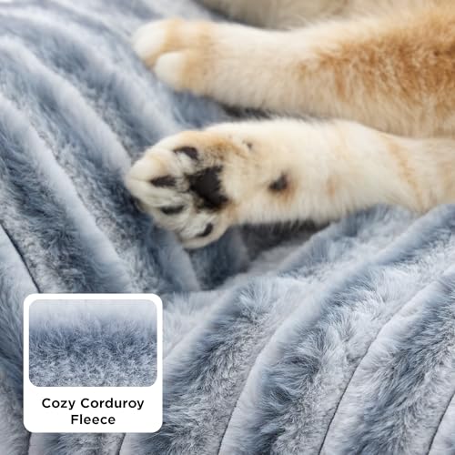 ComfyFleece® Shown on TV Dog Couch for Medium Dogs (36x27x10" / Blue Indigo)
