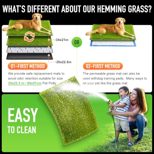 Artificial Grass for Dogs (Green / 34 x 21")