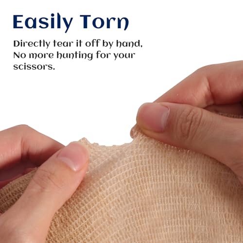 Elastic Self Adhesive Bandage Wrap 4 Inch (4 Inch-24 Count Brown)