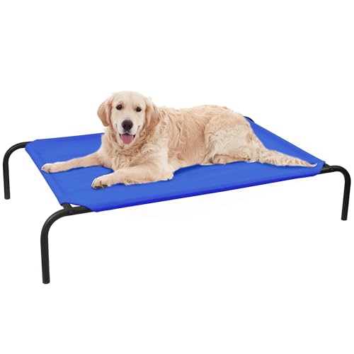 Elevated Dog Bed for Large Dogs (Large / Blue)