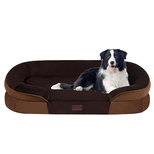 Orthopedic Waterproof Large Dog Bed Sofa (Brown / Large(38 x 28.5 x 6 inch))