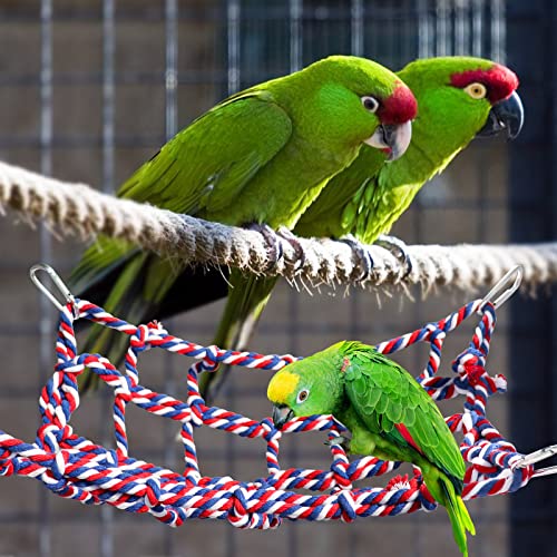 2 Pack Large Colorful Bird Rope Net (Large(14 × 10 Inches))