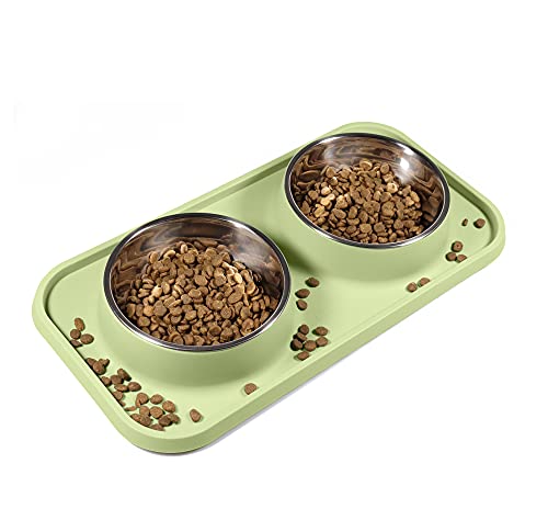 Cat Food Bowls (Olive Green)