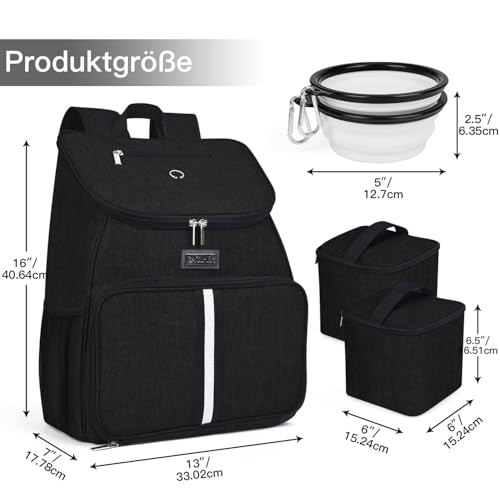 Dog Travel Bag (Black-A)