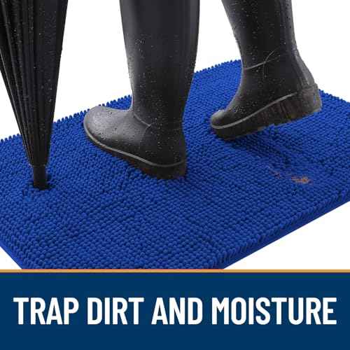 Dog Door Mat for Muddy Paws 50x30 (Royal Blue / 50" X 30")