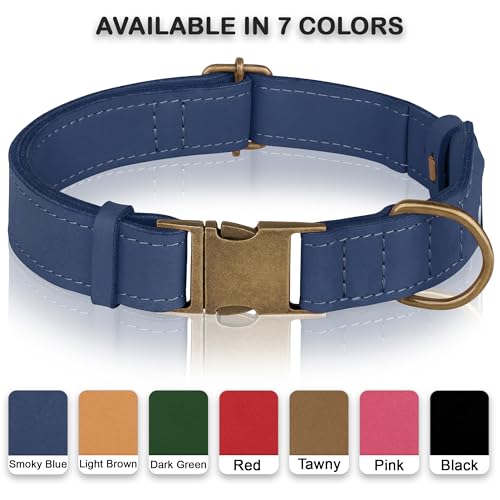 AirTag Dog Collar (Smoky Blue / XL, 20"-25" Neck Fit)