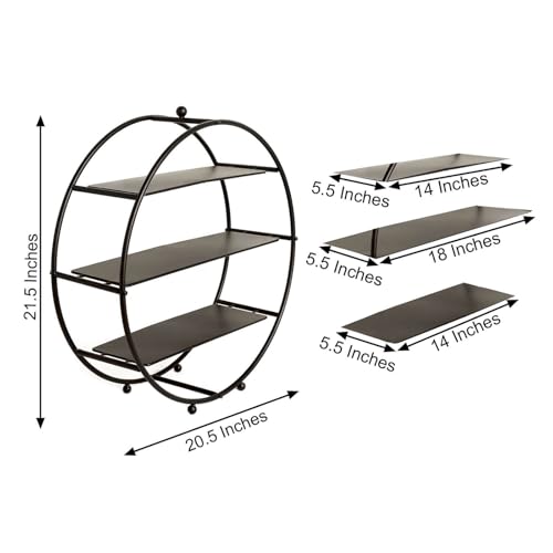 Efavormart 21" Matte Black Metal Tiered Cupcake Stand (3-Tier 21" / Matte Black)