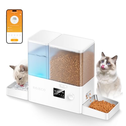 Automatic Cat Feeder and Water Dispenser (White / 8.5L-WiFi)
