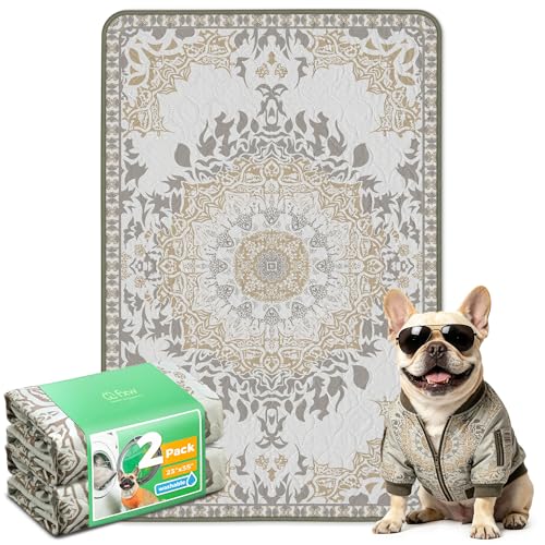 Washable Pee Pads for Dogs (Boho / 23" x 35" (2 Packs))