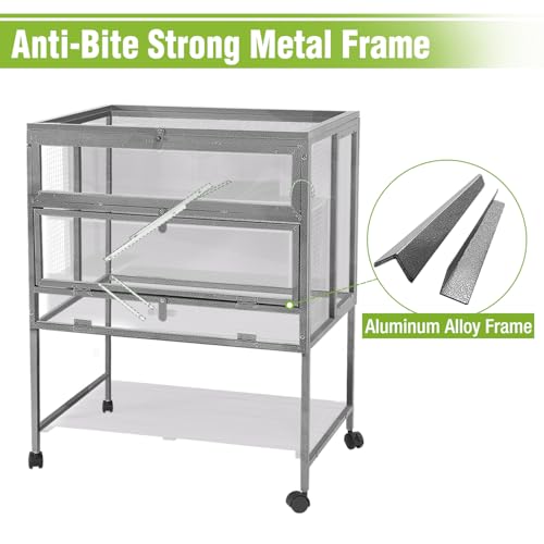 Guinea Pig Cage for Small Animals (Black and Gray)