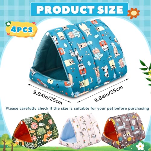 Guinea Pig Hideout Bed Washable House Cage (9.8 in / Forest)