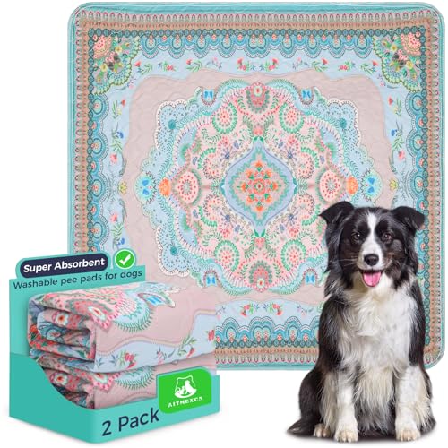 Washable Pee Pads for Dogs (Blue / 41*41''-2pcs)