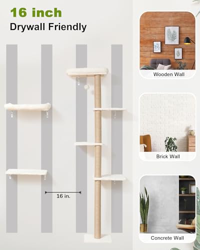 Cat Wall Shelves Set (Beige)