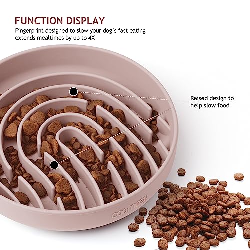 Slow Feeder Dog Bowls (Pink / 2.5 Cups)