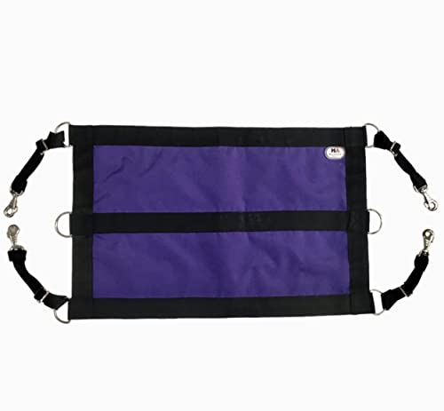 1200D 29"x19" Horse Stall Guard with Replaceable and Adjustable Length Straps and Replaceable Hardware (Purple black)