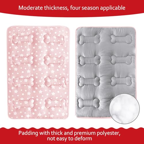 Dog Crate Pad Mat (X-Large 42"X28" / Pink)