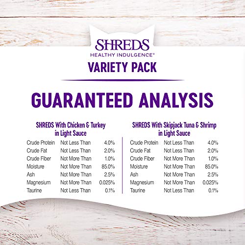 Healthy Indulgence Shreds Variety Pack Adult Wet Cat Food (3 Ounce (Pack of 8))