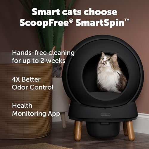 ScoopFree SmartSpin Self (Black / SmartSpin Litter Box Bundle)