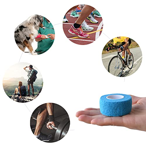 1 Inch Self Adhesive Bandage Wrap (1 Inch / Light Blue)