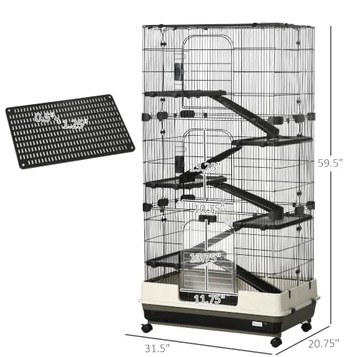 59.5" Small Animal Cage with Wheels (53.5"L x 18.0"W x 28.8"H)