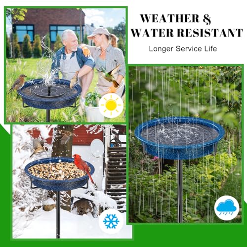 Bird Baths for Outside (Blue)