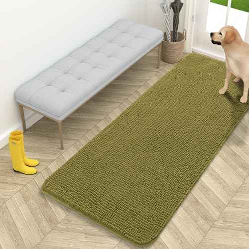 Dog Door Mat for Muddy Paws 59x24 (Willow Green / 59" X 24")