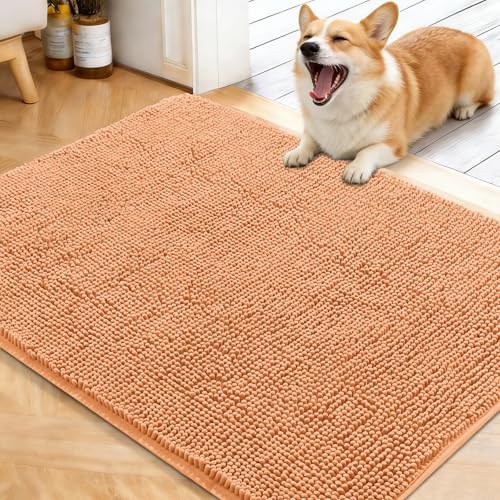 Dog Door Mat for Muddy Paws 40x32 (Orange / 40" X 32")