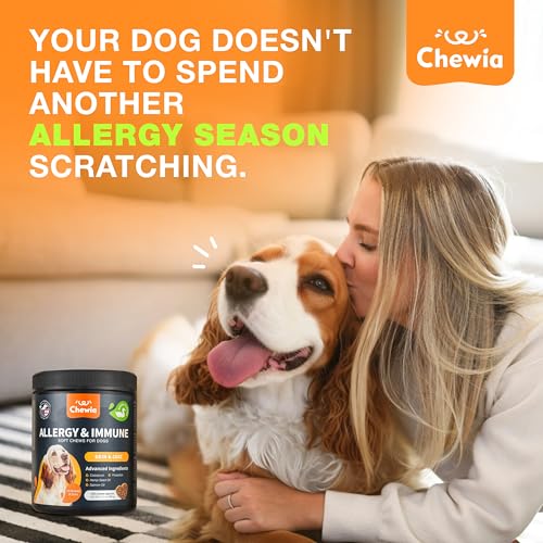 Dog Allergy Relief Chews for Itchy Skin (180 count / Allergy Support Chews)