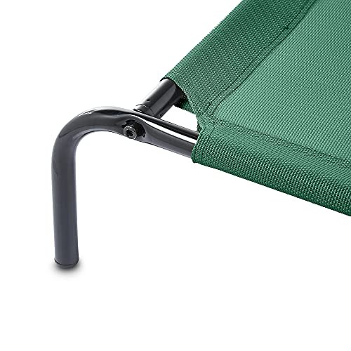 Cooling Breathable Elevated Dog Bed with Metal Frame for Small Dogs (Green / Small)