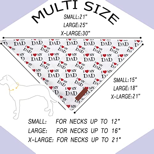Fathers Day Dog Bandanas 2 Pack (Fathers Day / Large)