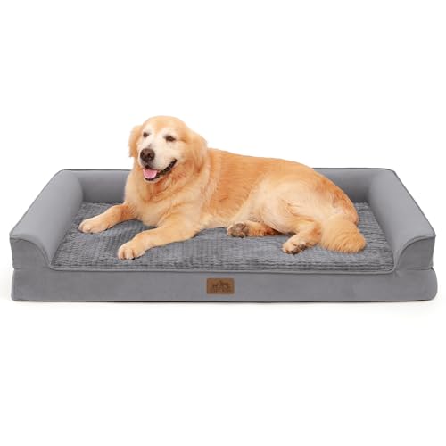 Orthopedic Dog Bed for Extra Large Dogs (Grey / XXL:48x32x7.5 inch)