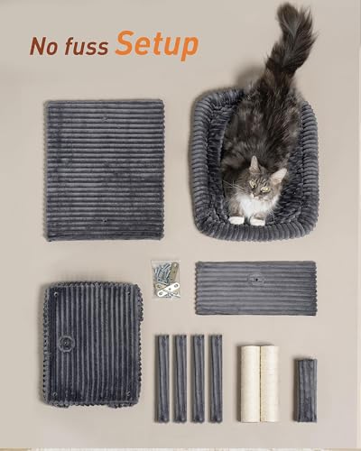 22.8" Cat Tree for Large Cat (Dark Gray)