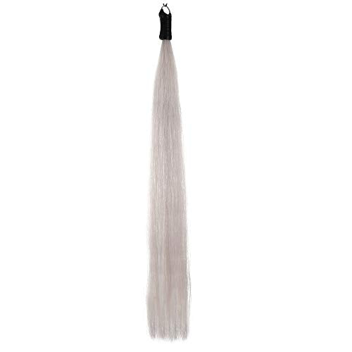 Horse Tail Extensions with Braided Horsehair Loop (3/8 LB (28"-30") / Pure White)
