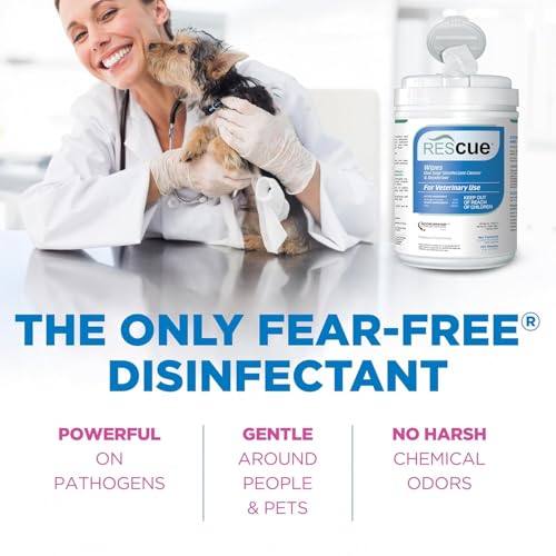 One Step Disinfectant Cleaner & Deodorizer Wipes for Vet Use (Canister (4 Pack) Wipes)