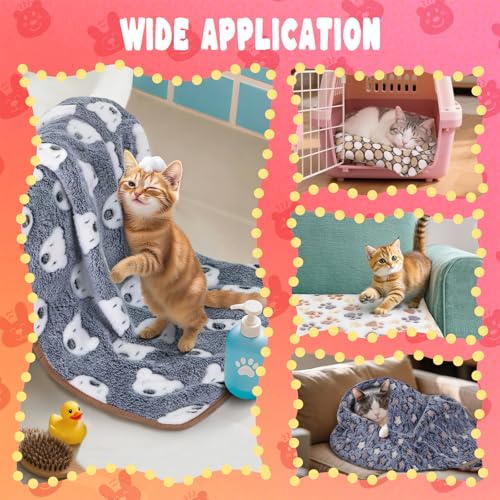 6 Pcs Guinea Pig Blankets Bedding Small Animal Cage Liners Sleep Mat Absorbent Reusable Pet Pee Bedding Pad Cover for Hamster Ferret Chinchilla Rabbit Hedgehog (30 x 42 Inch)