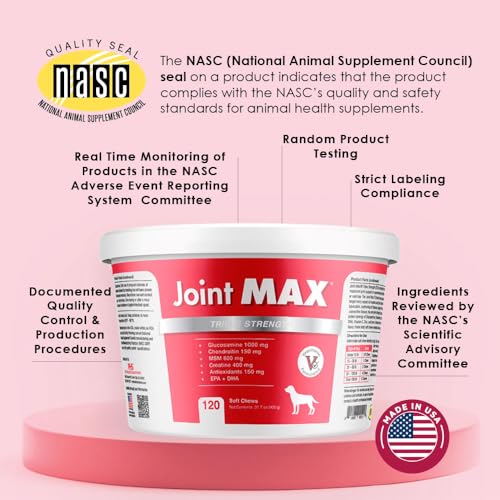 TS Joint Supplement Vet Formulated Pain & Inflammation Relief Treats Hip Dysplasia & Arthritis (120 Soft Chews)