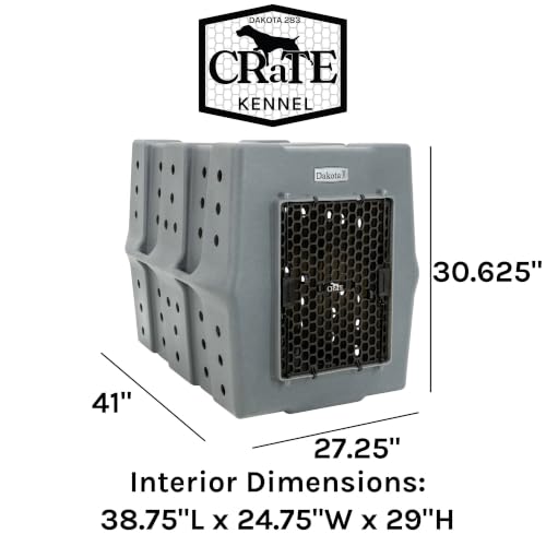 Dakota 283 Canine Rough and Tough Economy Dog Crate (X-Large / Dark Granite)