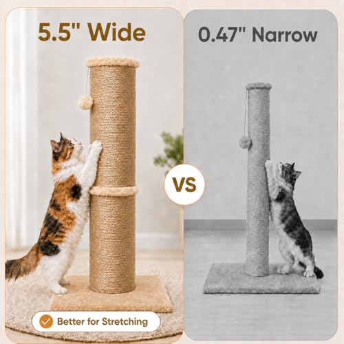 32 Inch Tall Cat Scratching Post (X-Large / Yellow)