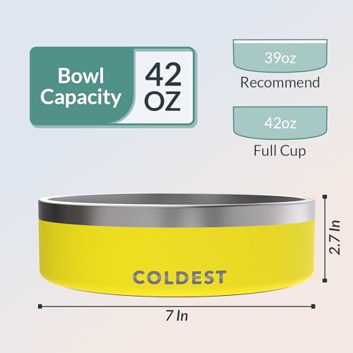 Coldest Dog Bowl (42 oz / Solar Yellow)