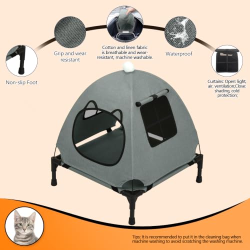 Anti Anxiety Open Elevated Pet Hammock Bed Tent House (Contemporary)