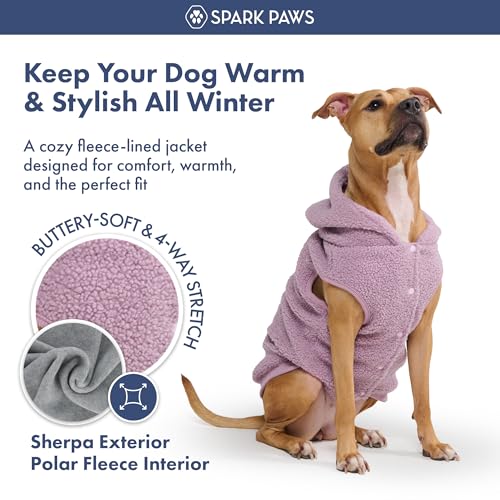 Sherpa Fleece Dog Jacket (Taupe / XL)
