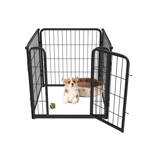 Homeplus Indoor Dog Playpen (Black / 24"H)