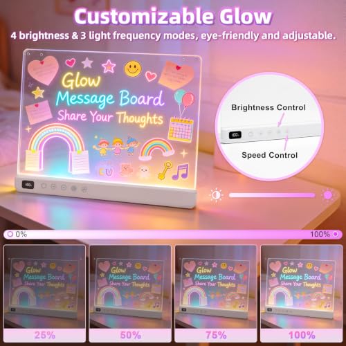 16'' Rechargeable LED Drawing Board for Kids (White / 13.7"W x 10"H)