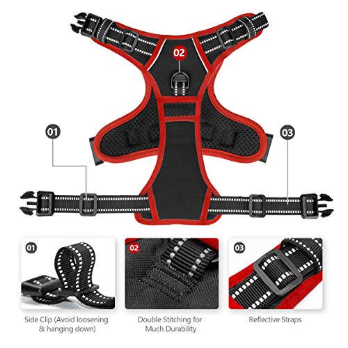 Upgraded No Pull Dog Harness (Black / Extra Small)