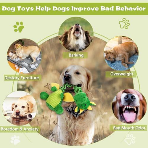 Large Squeaky Dog Toys (Green)