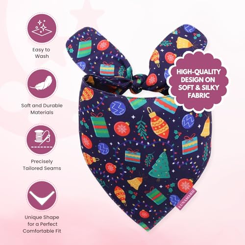 Luxury Pet Birthday Bandanas (Christmas Tree / Large)