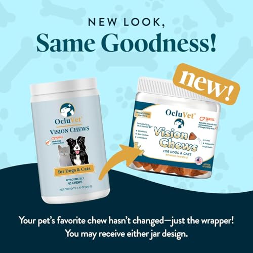Vision Chews Eye Supplements for Dogs & Cats (60 Chews – Jar)