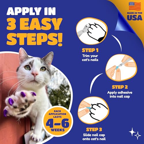 Nail Caps for Small Cats (Clear / Small)