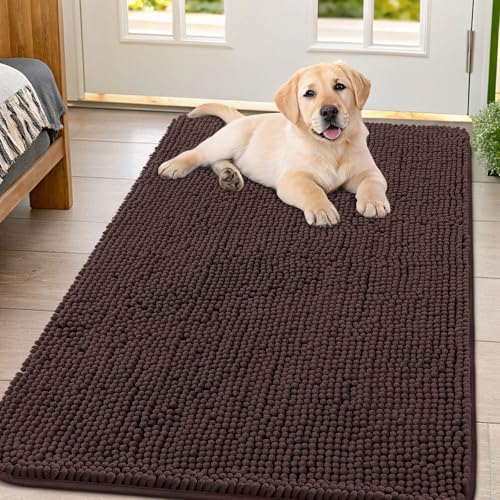 Dog Door Mat for Muddy Paws 54x32 (Brown / 54"X32")